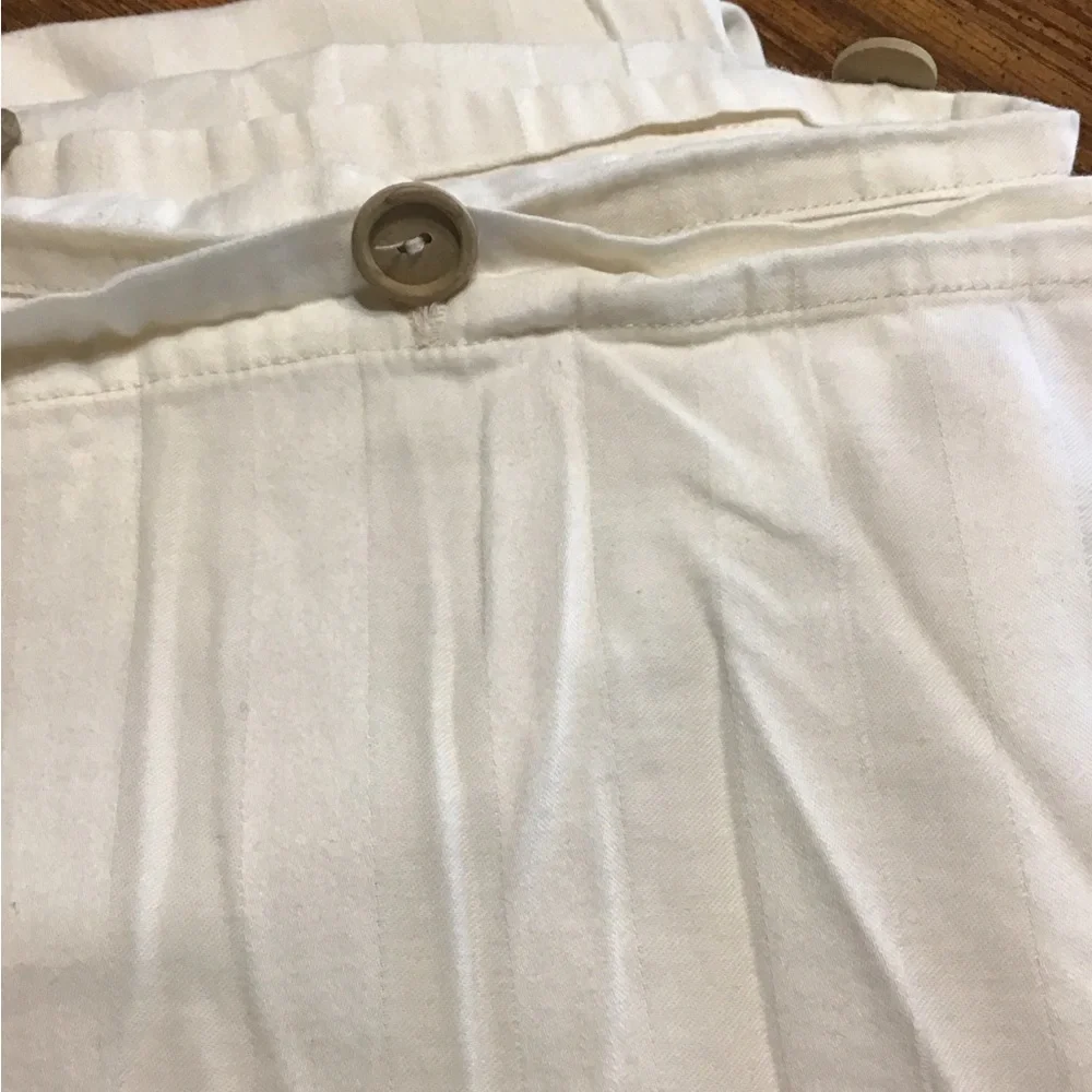 Cream colored Duvet Cover with wooden buttons full of/ queen 96x76 100% cotton